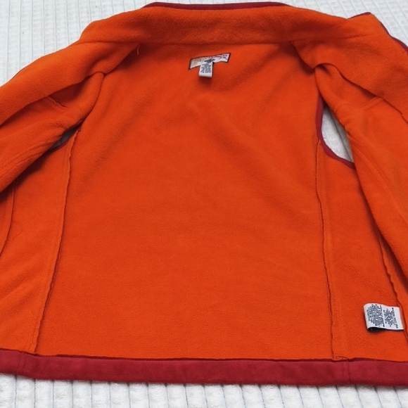 Columbia Red Fleece Vest with Orange Accents - Picture 9 of 14